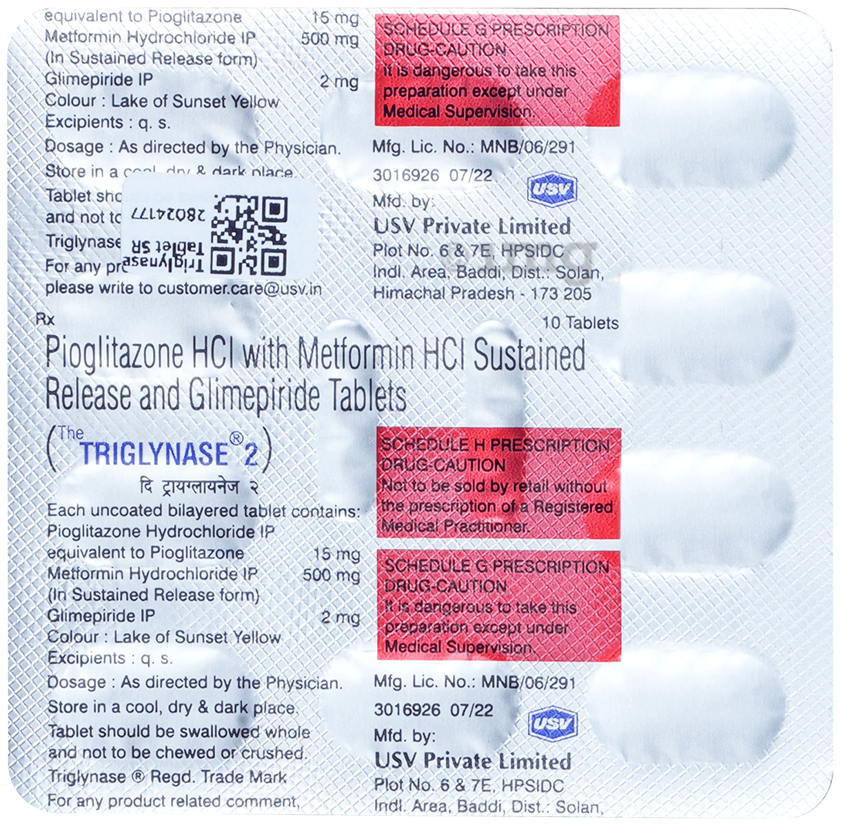 Triglynase 2 Tablet SR