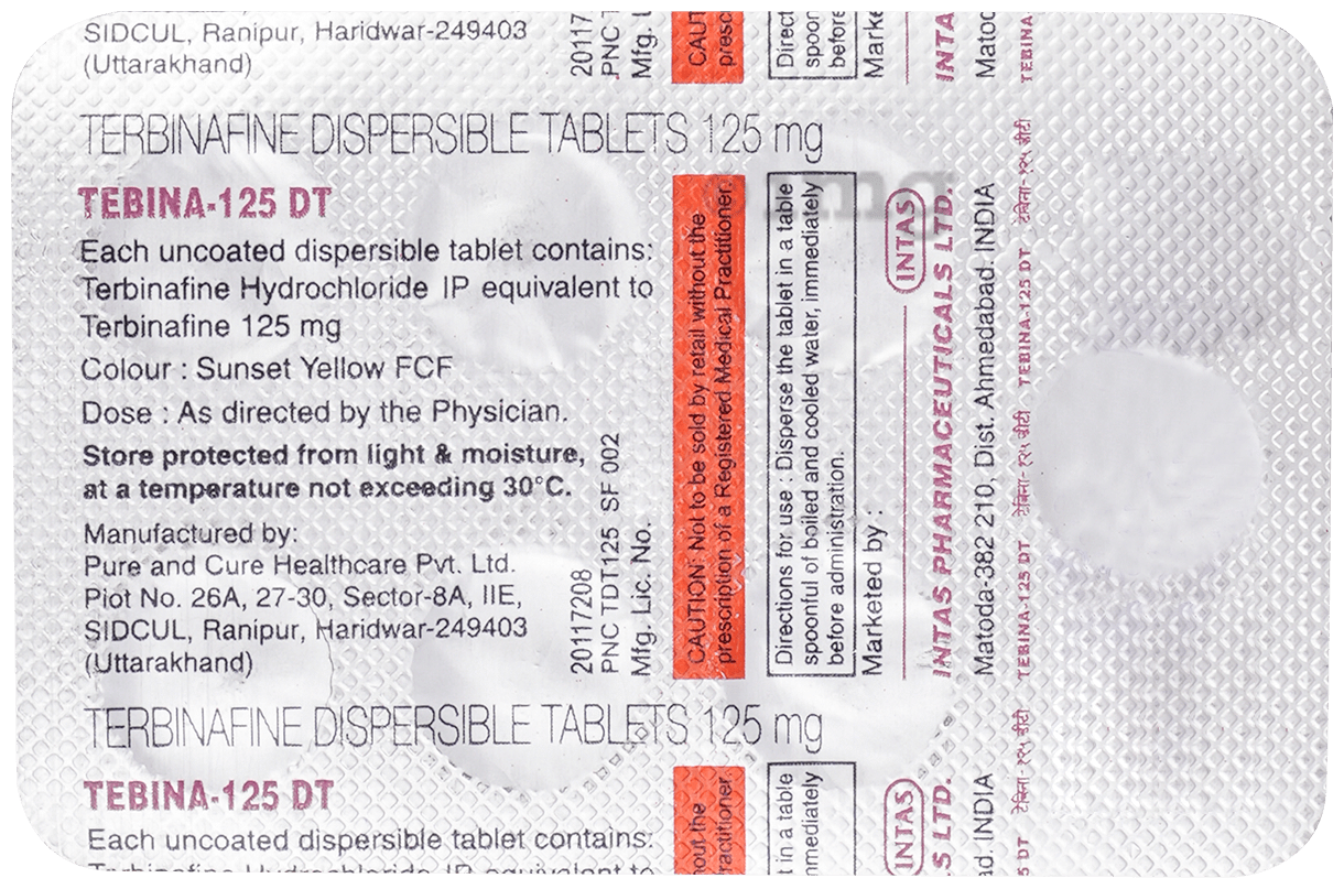 Tebina 125mg Tablet DT