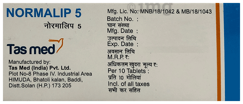 Normalip 5mg Tablet