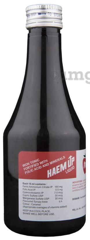 Haem UP Liquid | Iron Tonic Fortified with Folic Acid &amp; Minerals | Sugar-Free