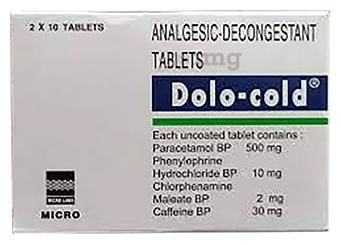Dolo Cold 500mg/30mg/10mg Tablet