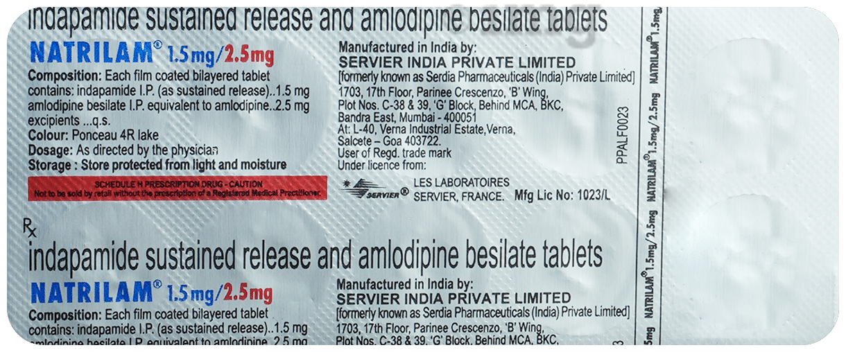 Natrilam 2.5mg Tablet SR