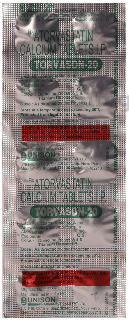 Torvason 20mg Tablet