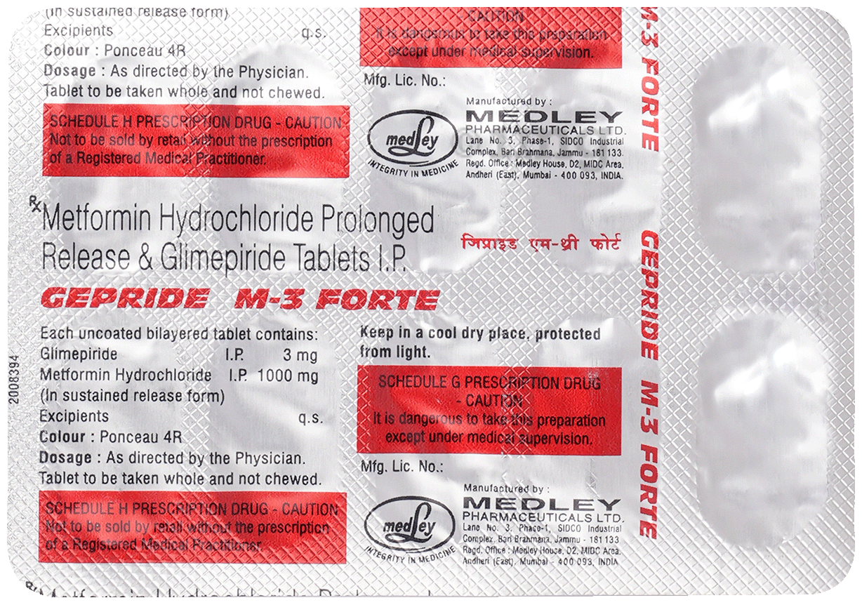 Gepride M 3 Forte Tablet PR