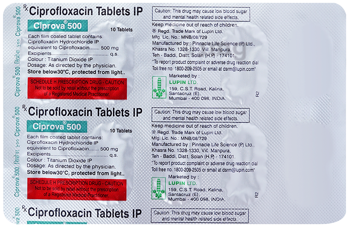 Ciprova 500mg Tablet