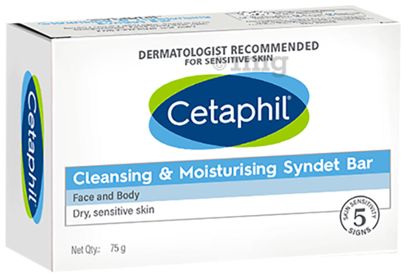 Cetaphil Cleansing &amp; Moisturising Syndet Bar | For Dry &amp; Sensitive Skin