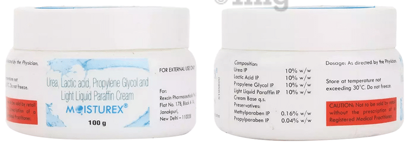 Moisturex Cream with Urea, Lactic Acid, Propylene Glycol &amp; Liquid Paraffin