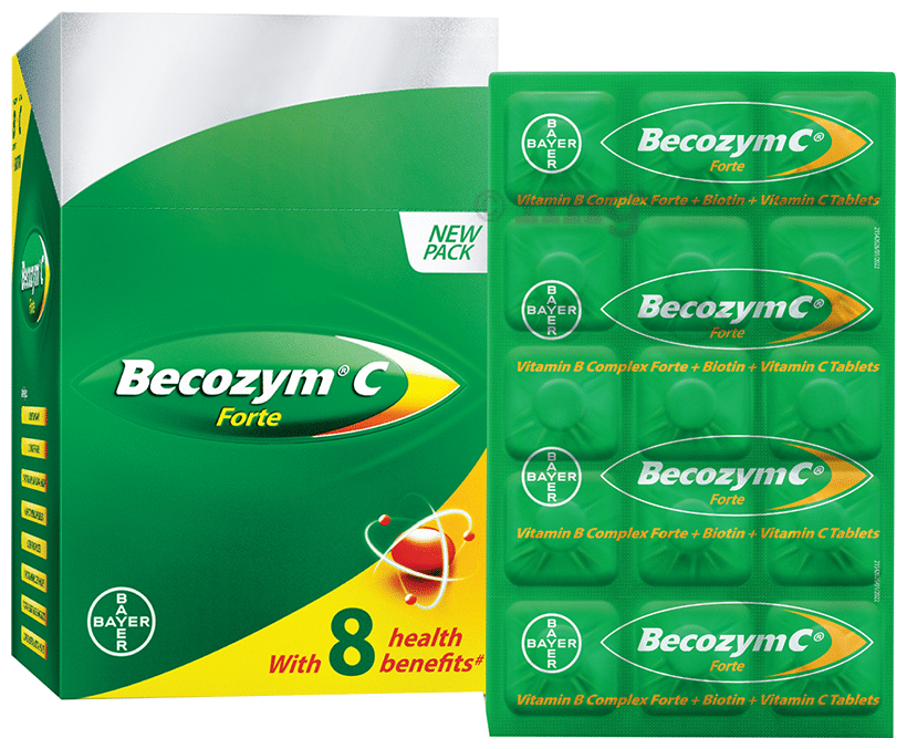 Becozym C Forte Tablet with Biotin, Vitamin C &amp; B Complex