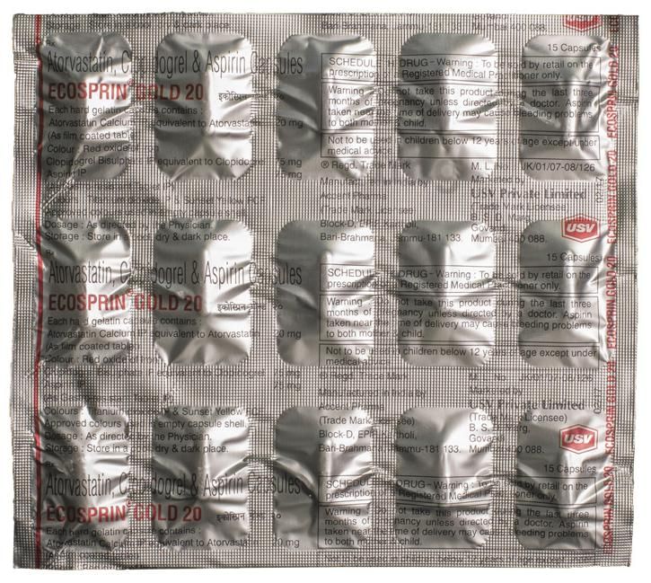 Ecosprin Gold  20 Capsule