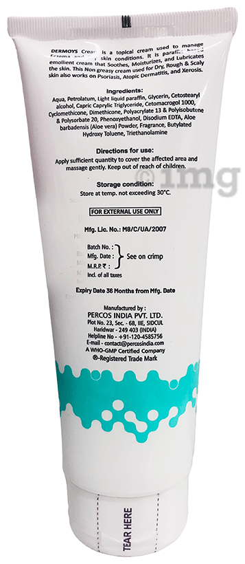 Dermoys Cream with White Soft &amp; Light Liquid Paraffin | For Dry Skin | Paraben Free