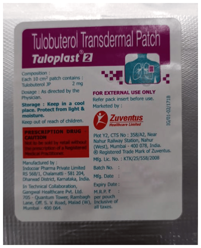 Tuloplast 2 Transdermal Patch