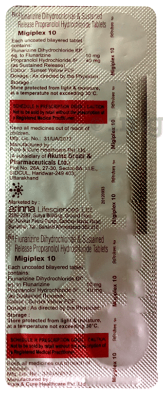 Migiplex 40mg/10mg Tablet
