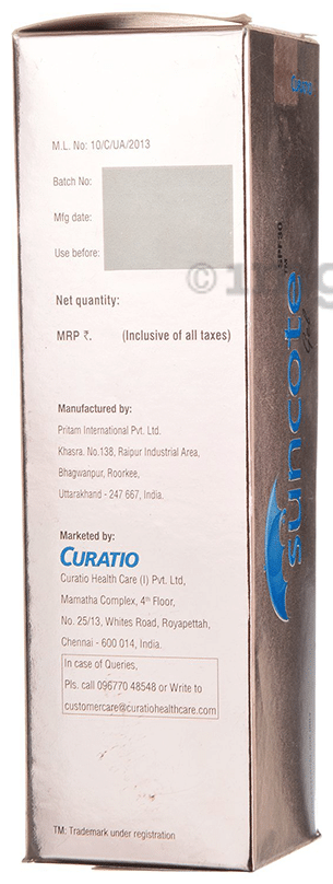 Suncote SPF 30 Sunscreen Gel for UV Rays Protection