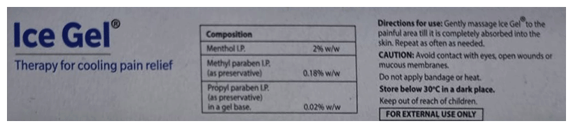 Ice Gel for Joint Pain, Muscle Stiffness and Muscle Ache Relief