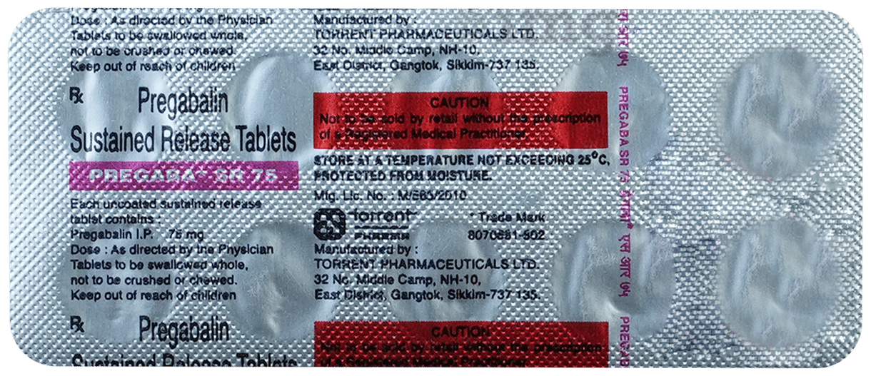 Pregaba SR 75 Tablet