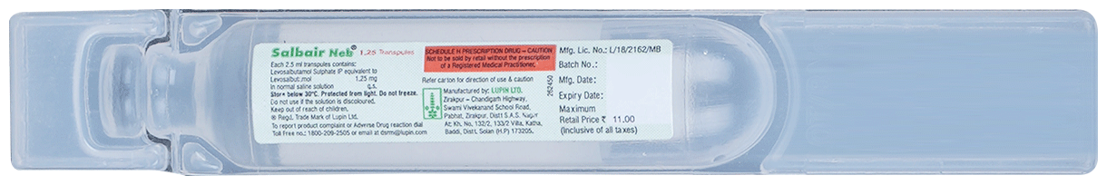 Salbair Neb 1.25mg Transpules