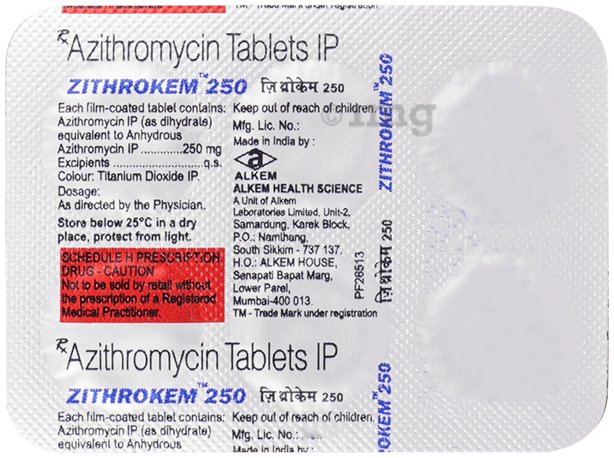 Zithrokem 250mg Tablet