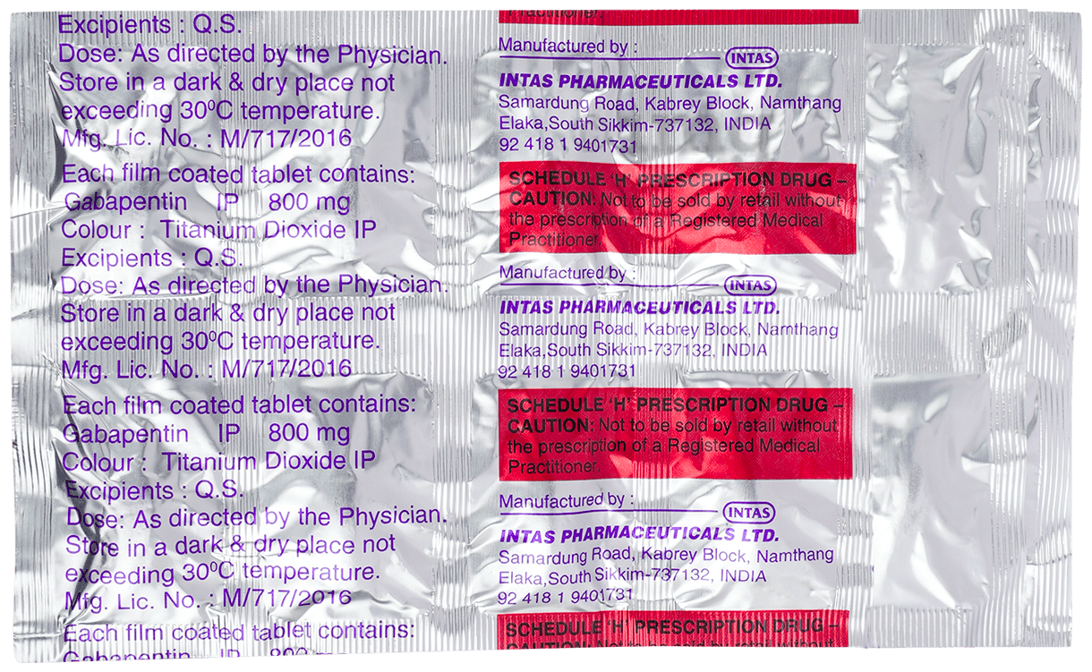 Gabapin 800mg Tablet