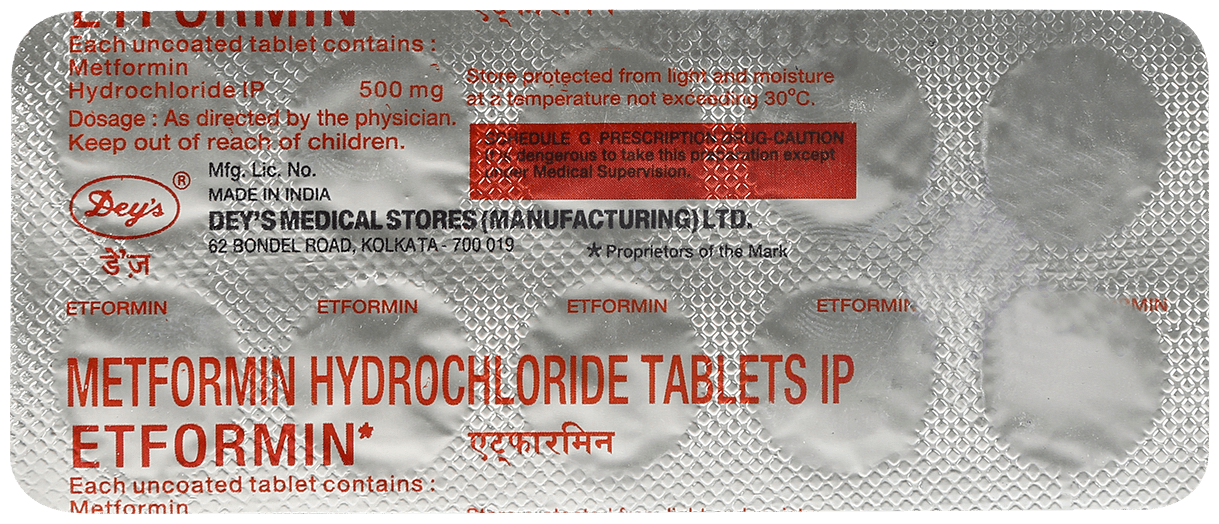 Etformin 500mg Tablet