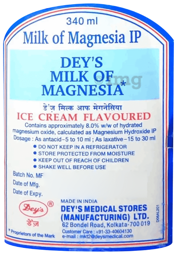Deys Milk OF Magnesia Liquid Ice Cream