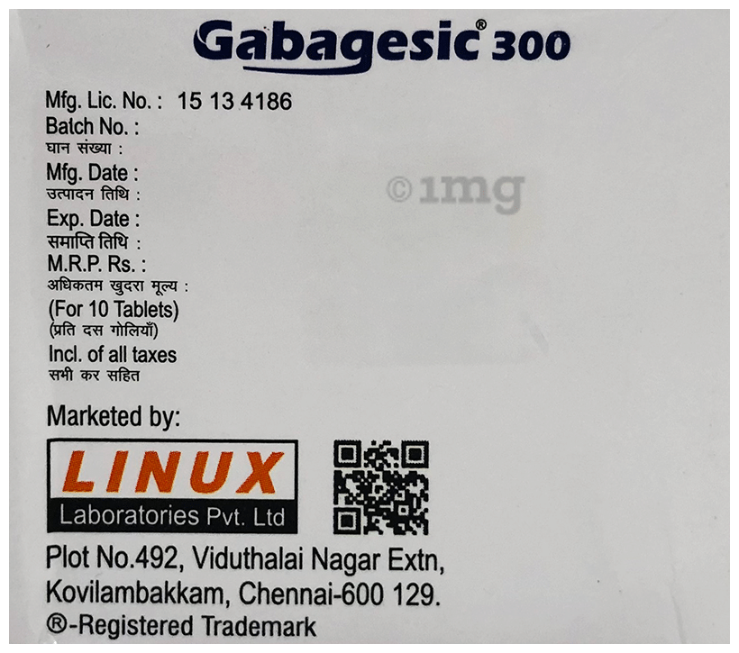 Gabagesic 300mg Tablet