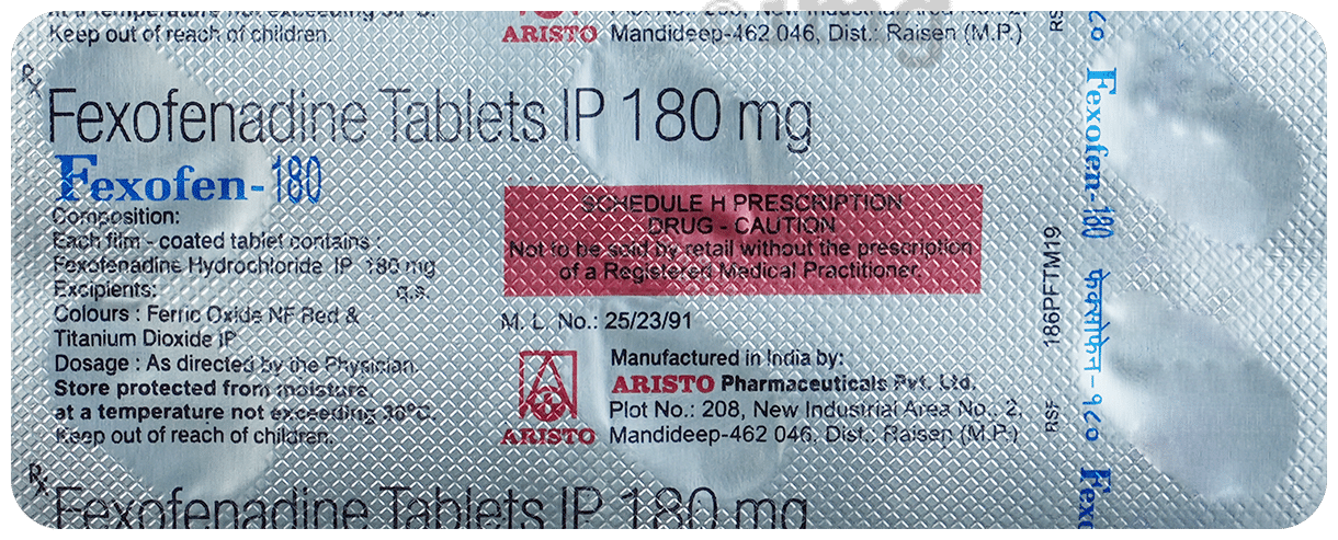Fexofen 180mg Tablet