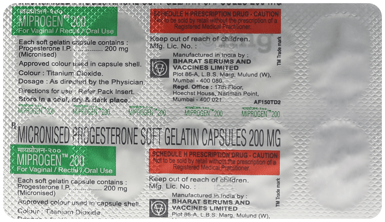 Miprogen 200 Soft Gelatin Capsule