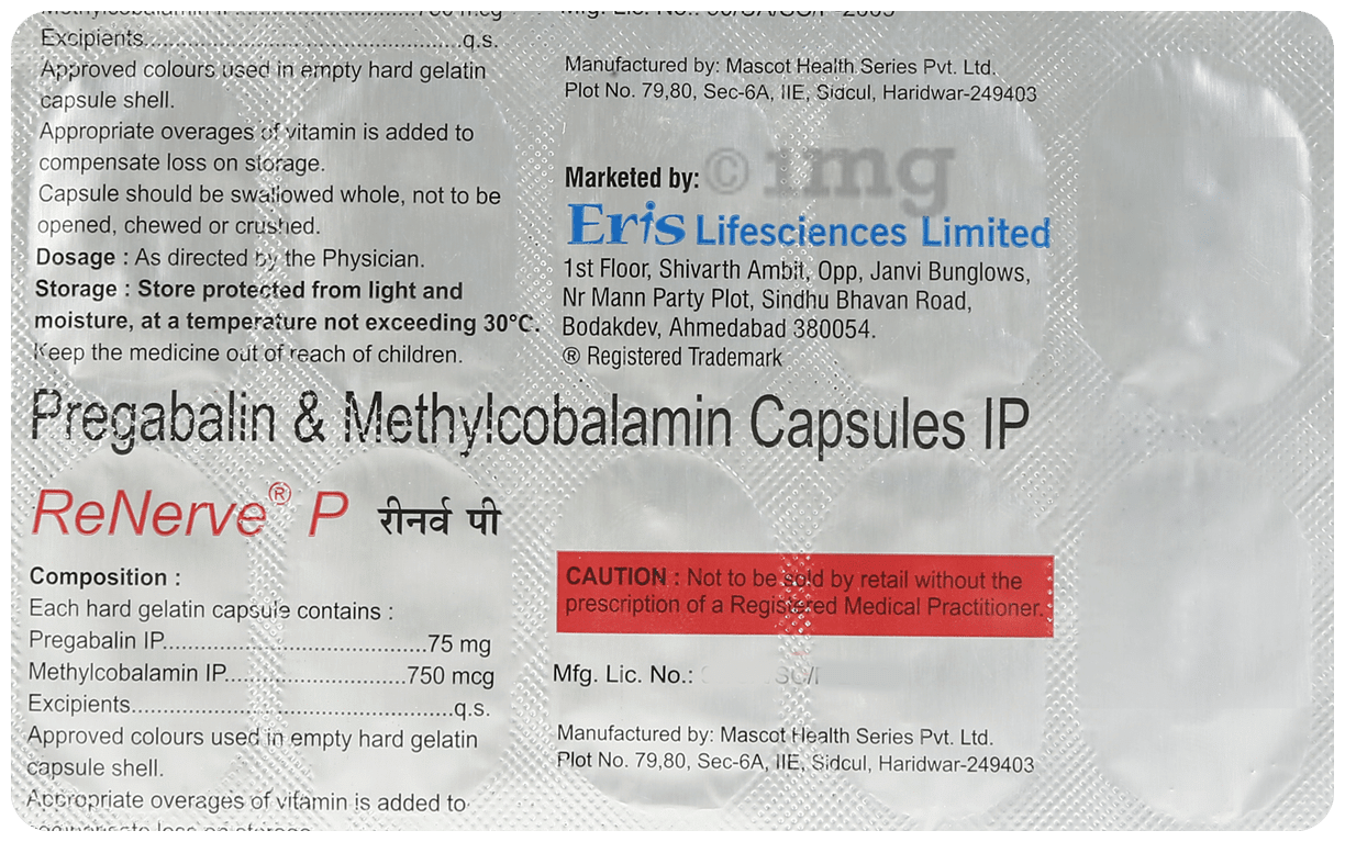 Renerve P 750mcg/75mg Capsule