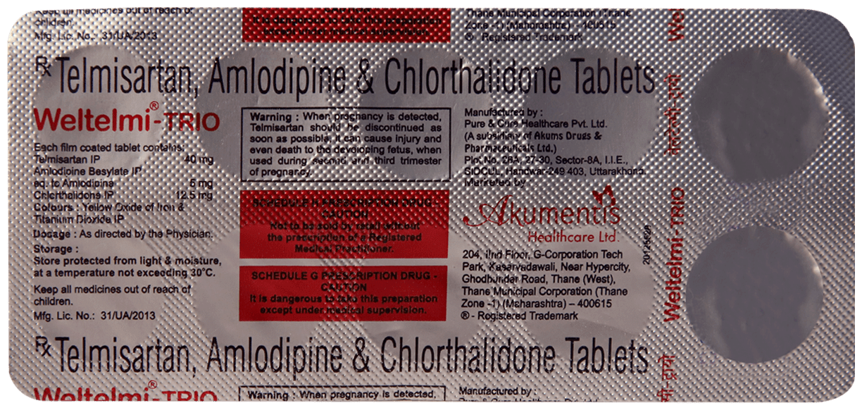 Weltelmi Trio 40mg/5mg/12.5mg Tablet