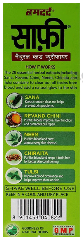 Hamdard Safi Natural Blood Purifier Syrup | For Natural Glowing Skin &amp; Stomach Care