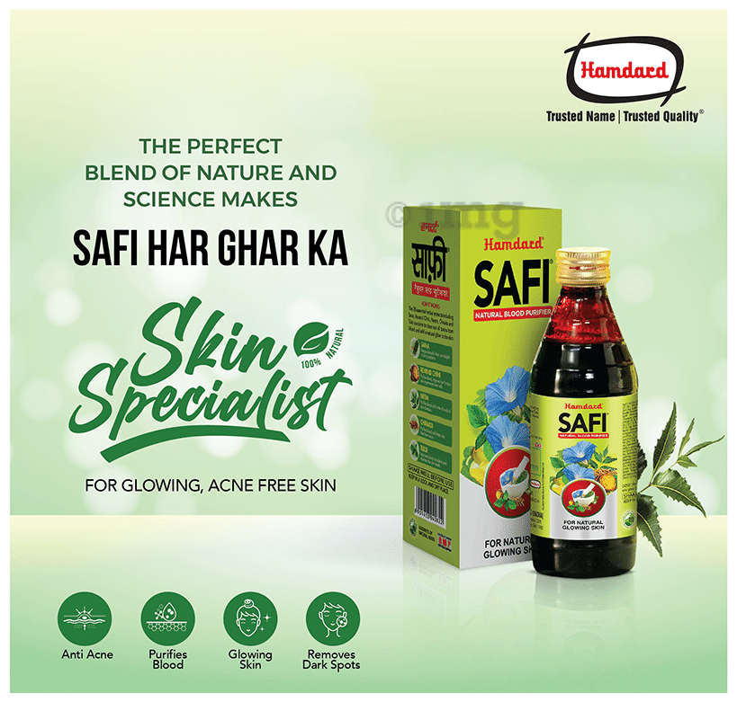 Hamdard Safi Natural Blood Purifier Syrup | For Natural Glowing Skin &amp; Stomach Care