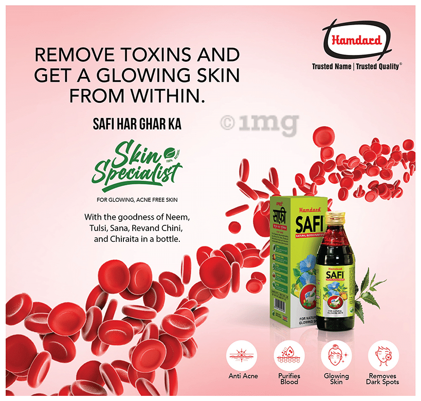 Hamdard Safi Natural Blood Purifier Syrup | For Natural Glowing Skin &amp; Stomach Care