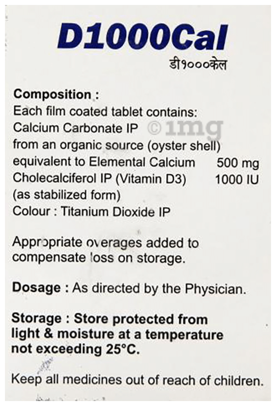 D 1000 Cal Tablet