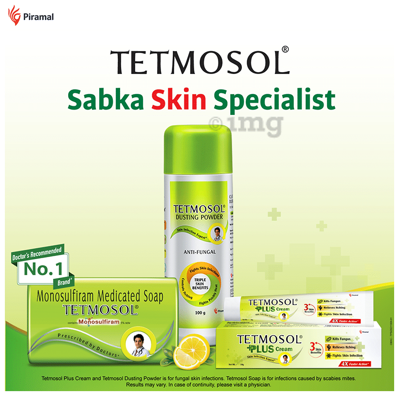 Tetmosol Medicated Soap with 5% Monosulfiram for Skin Infections