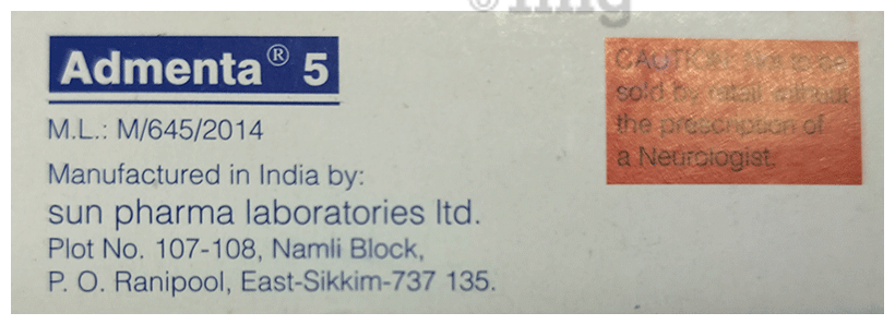 Admenta 5 Tablet