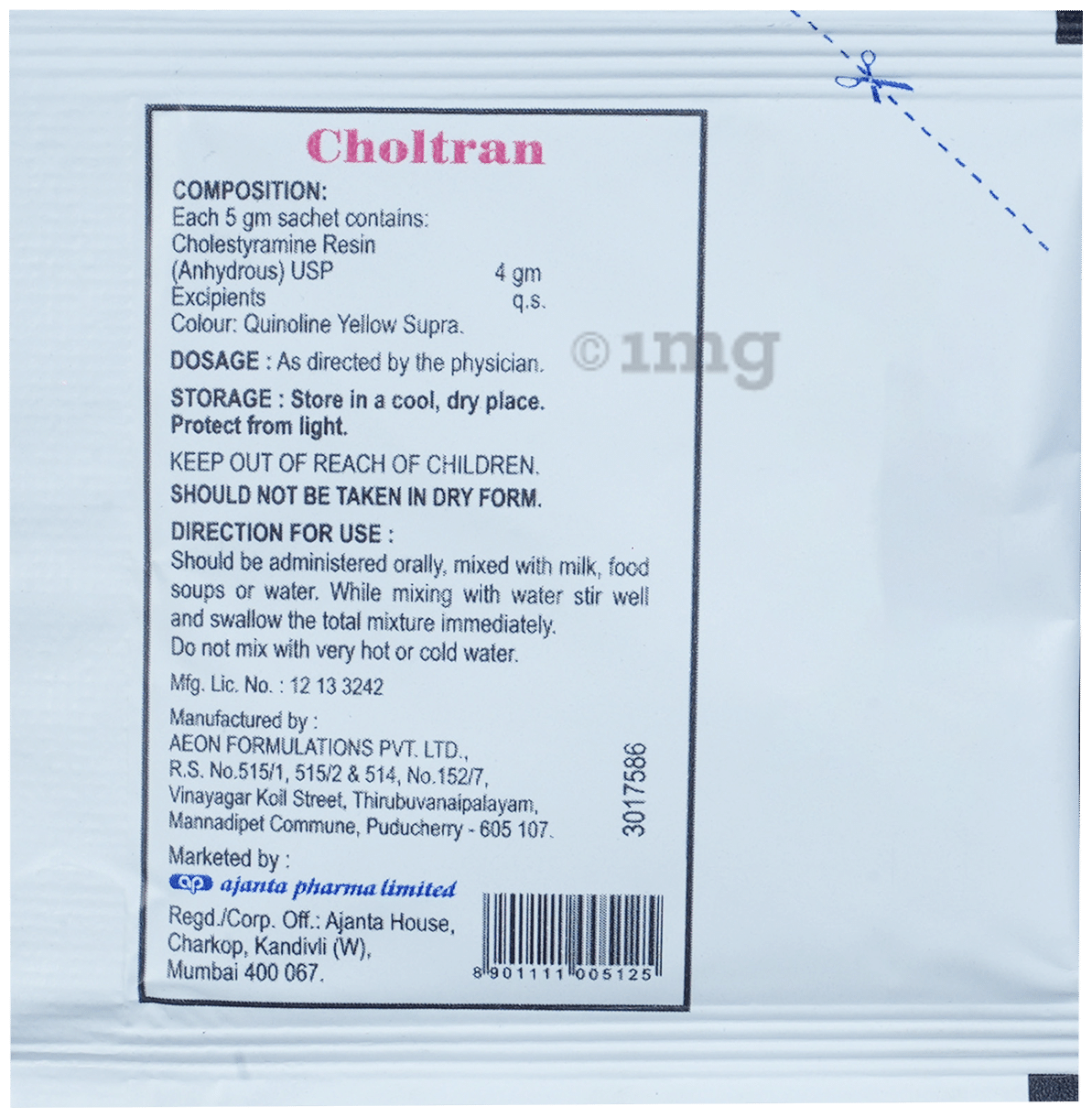 Choltran Powder for Oral Suspension