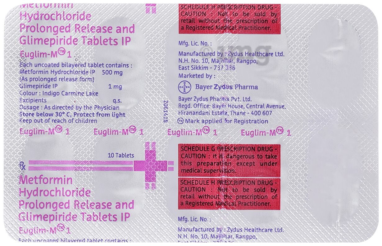 Euglim-M 1 Tablet PR
