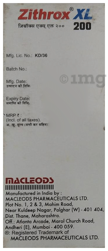 Zithrox XL 200mg/5ml Dry Syrup