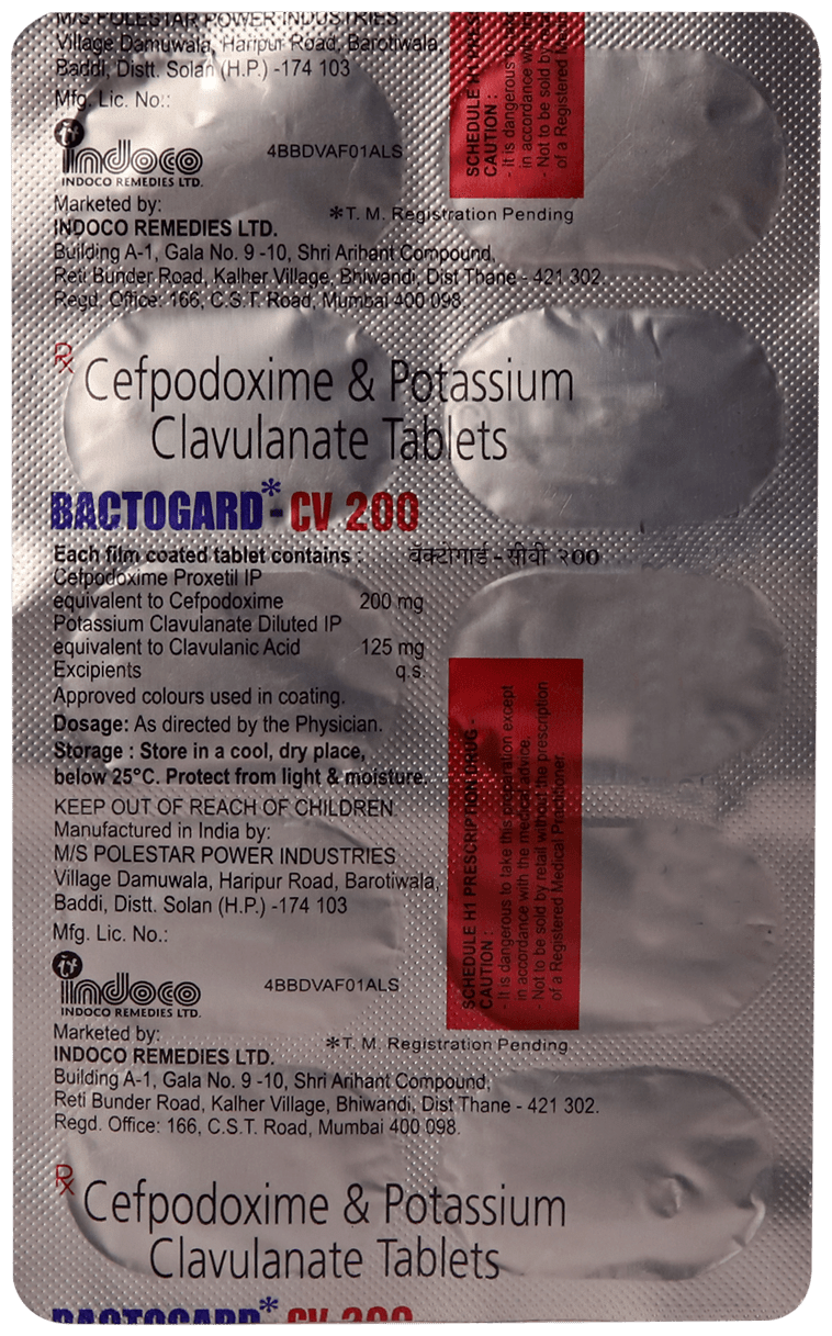 Bactogard-CV 200 Tablet
