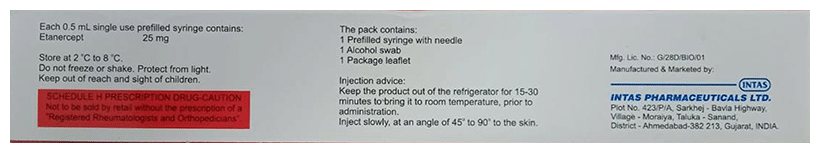 Intacept 25 Solution for Injection