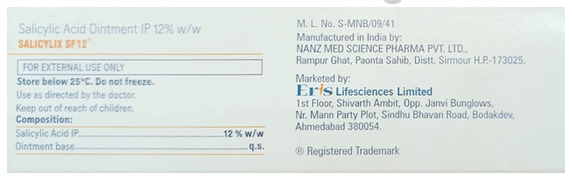 Salicylix SF 12 Salicylic Acid Ointment