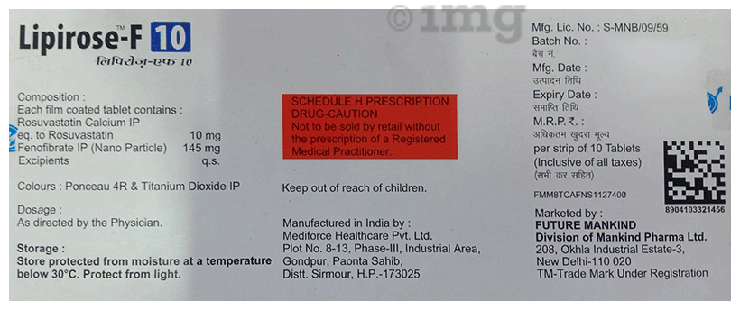 Lipirose-F 10 Tablet
