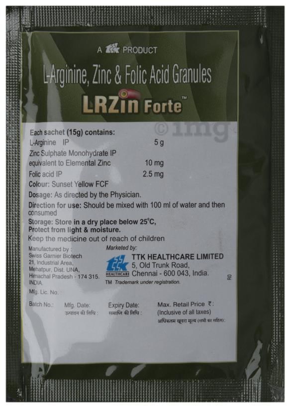 Lrzin Forte Sugar Free Granules Tasty Orange