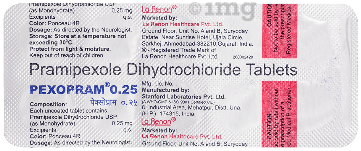 Pexopram 0.25mg Tablet