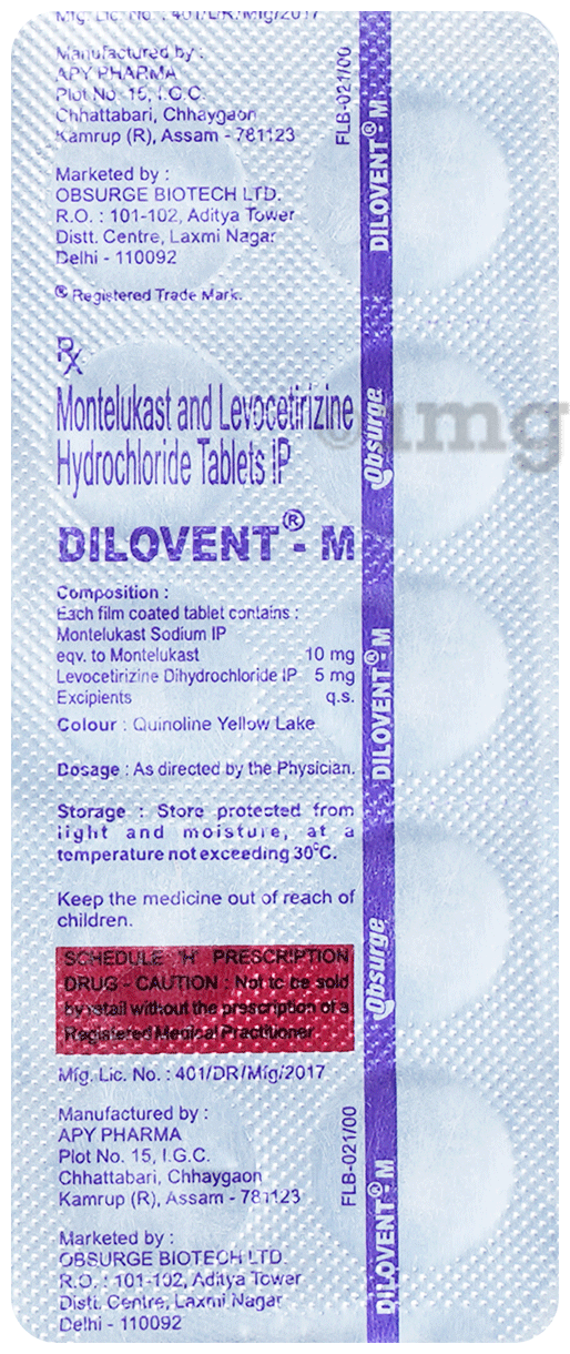 Dilovent-M 5mg/10mg Tablet