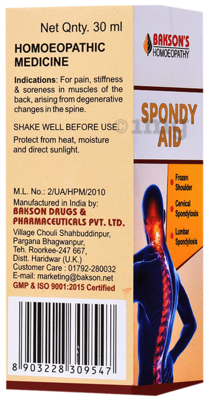 Bakson's Homeopathy Spondy Aid Drop
