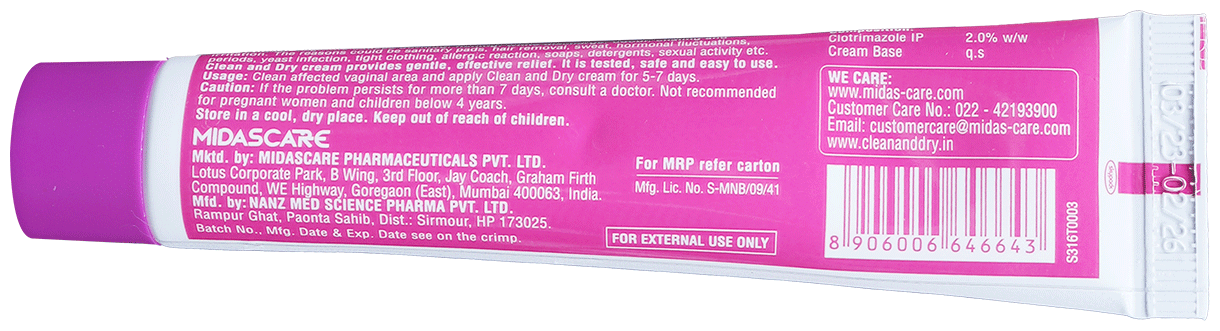 Clean and Dry Intimate Clotrimazole Cream