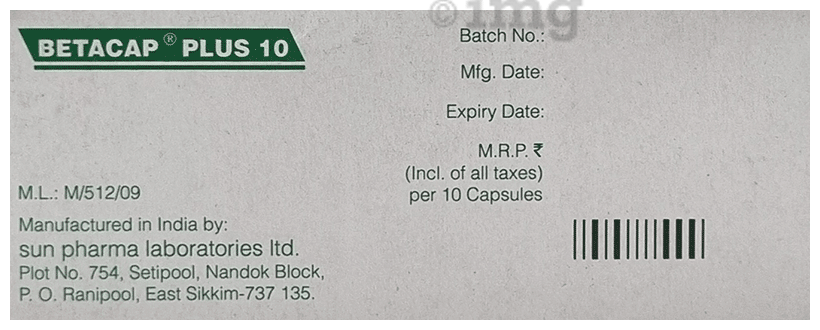 Betacap Plus 10 Capsule SR