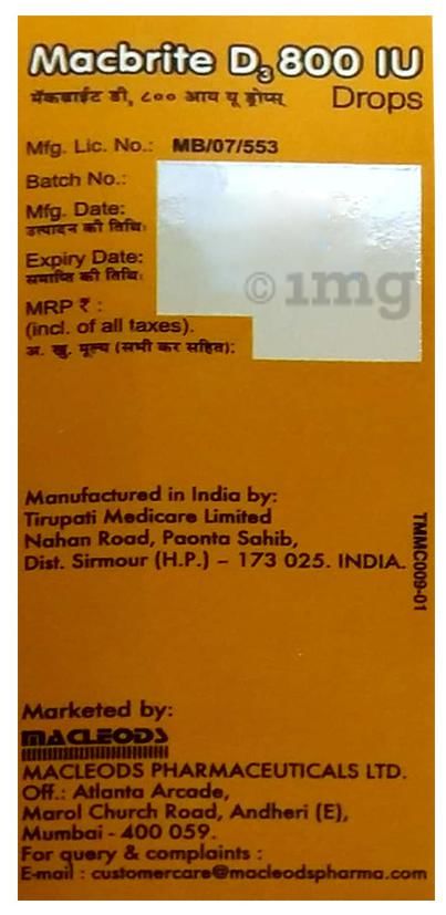 Macbrite D3 800IU Drop