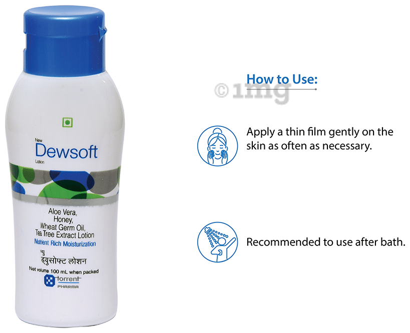 New Dewsoft Moisturising Lotion with Aloe Vera, Wheat Germ Oil &amp; Tea Tree Extract